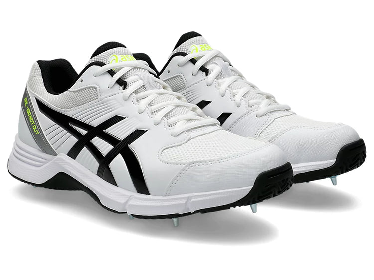 ASICS | GEL 100 Not Out Cricket Spike Shoes White/Safety Yellow