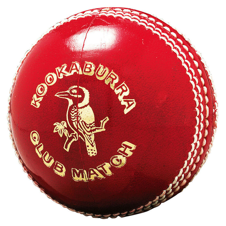 KOOKABURRA CLUB MATCH 156g SENIOR CRICKET BALL RED
