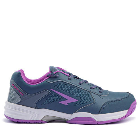 SFIDA Defend Ladies Netball Shoes Steel/Purple