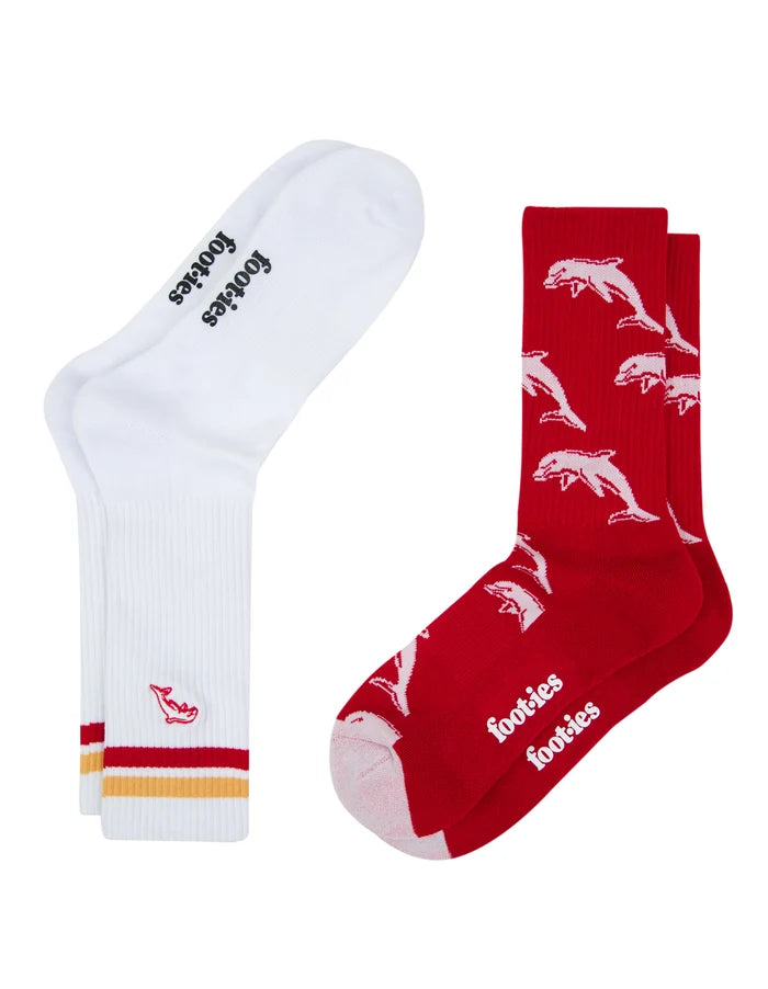 DOLPHINS SNEAKER SOCKS 2 PACK