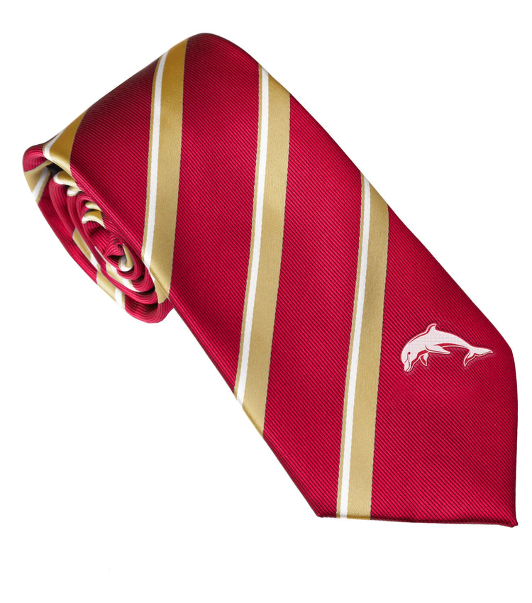 Dolphins Embroided Logo Neck Tie