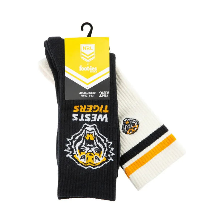 WESTS TIGERS CREW SOCKS