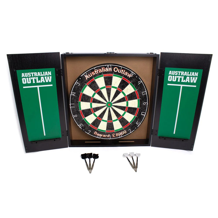 FORMULA SPORTS | Tex Darts Australian Outlaw Dartboard Cabinet Set