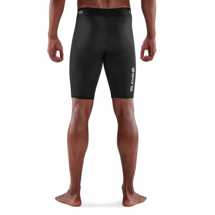 SKINS MENS SERIES 1 HALF TIGHTS BLACK