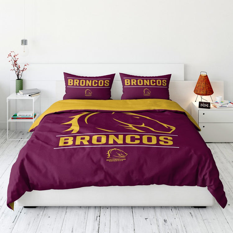 BRONCOS QUEEN QUILT COVER SET