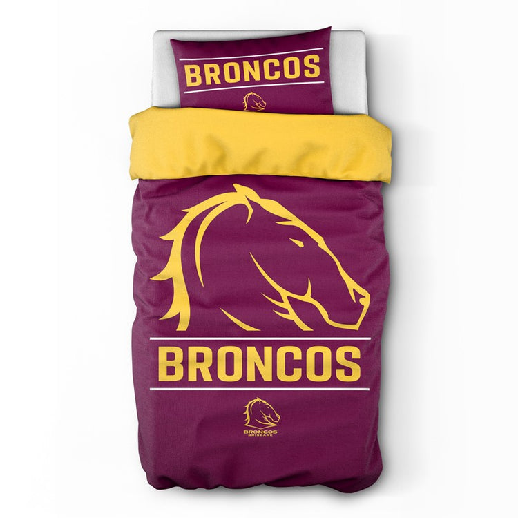 BRONCOS SINGLE QUILT COVERSET