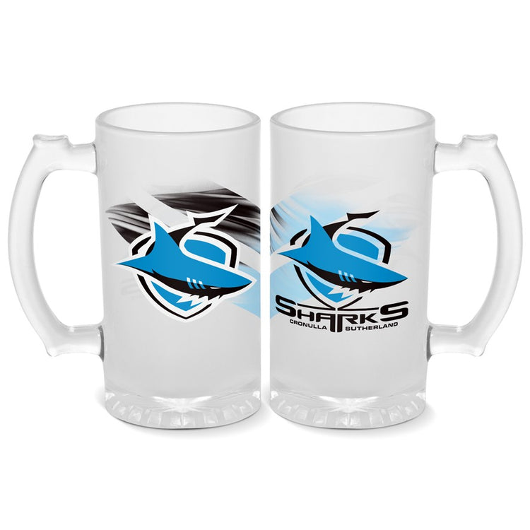 SHARKS STEIN FROSTED GLASS