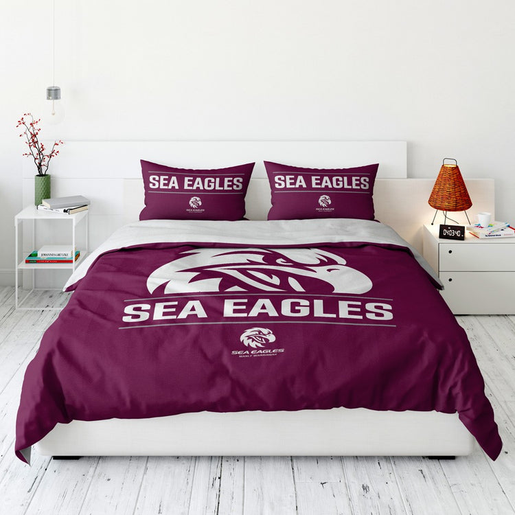 MANLY SEA EAGLES DOUBLE QUILT COVER SET