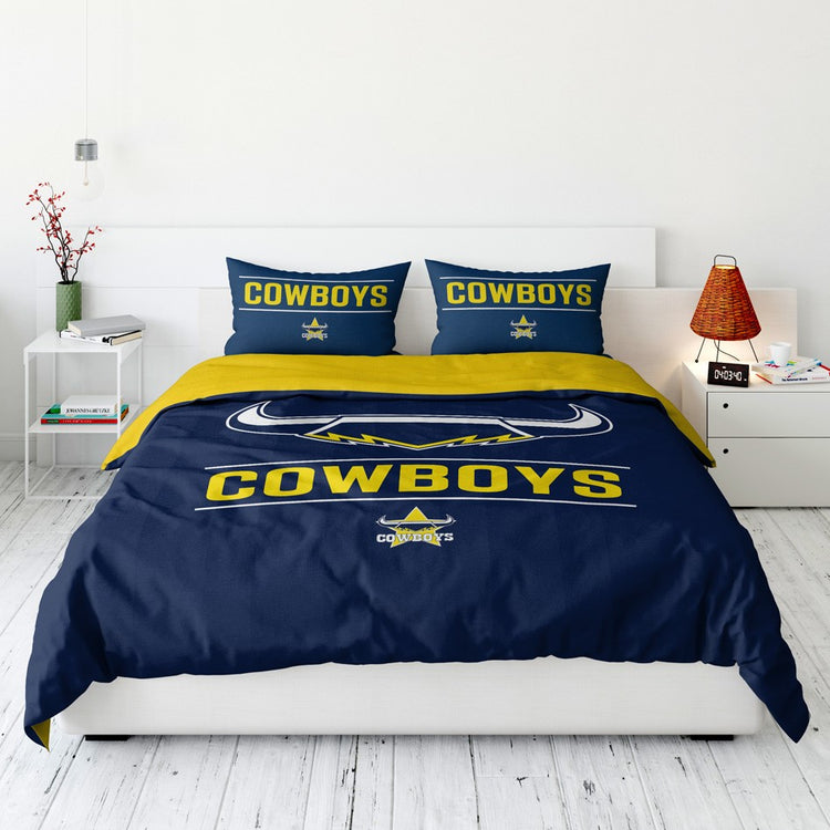 COWBOYS QUEEN QUILT COVER SET