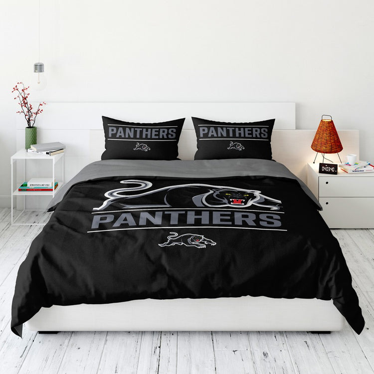 PANTHERS QUEEN QUILT COVER SET