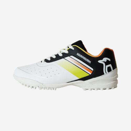 KOOKABURRA | Pro 5.0 JUNIOR Rubber Cricket Shoe White/Neon/Orange