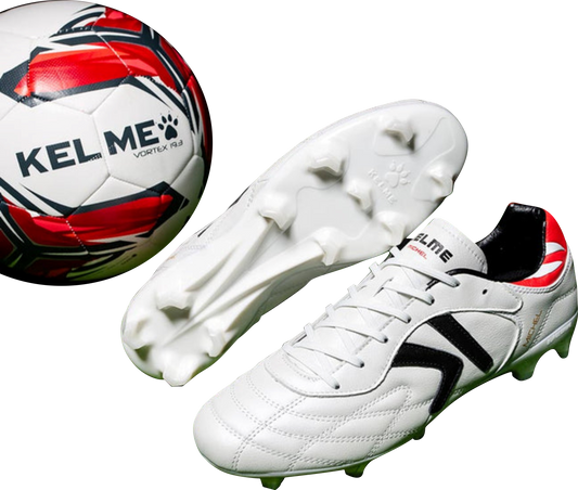 KELME  |   Michel  White/Red Football Boots