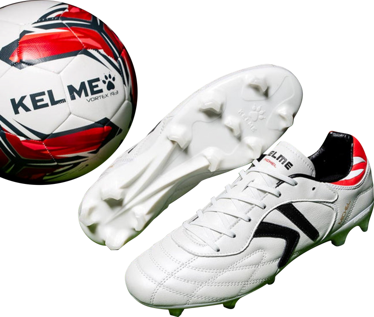 KELME  |   Michel  White/Red Football Boots