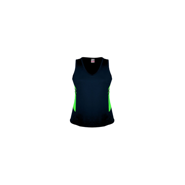 EVERYTHING SPORTS | Basic Singlet (Navy/Green)