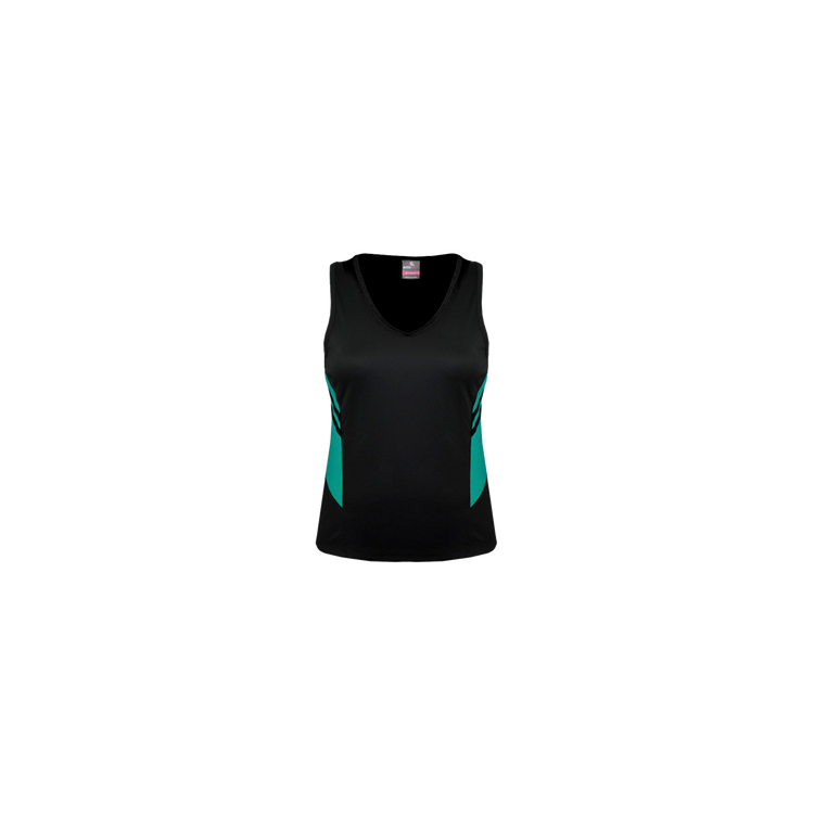 EVERYTHING SPORTS | Basic Singlet (Black/Teal)