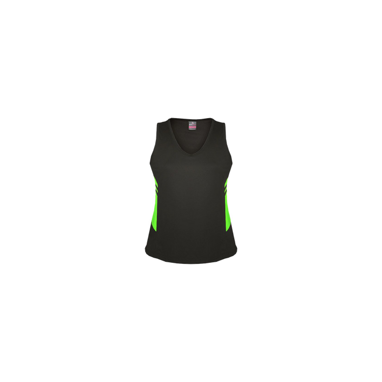 EVERYTHING SPORTS | Basic Singlet (Slate/Fluro Green)