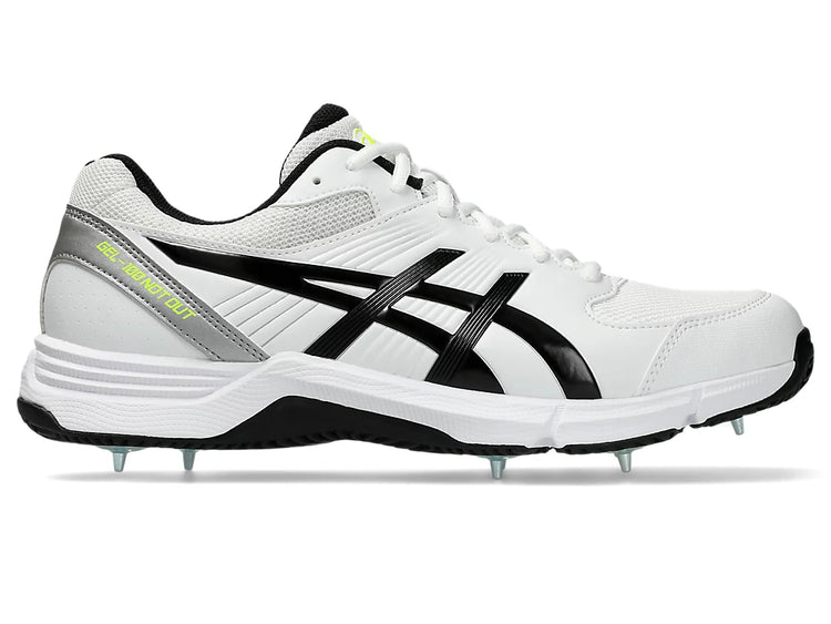 ASICS |  GEL 100 Not Out Cricket Spike Shoes White/Safety Yellow