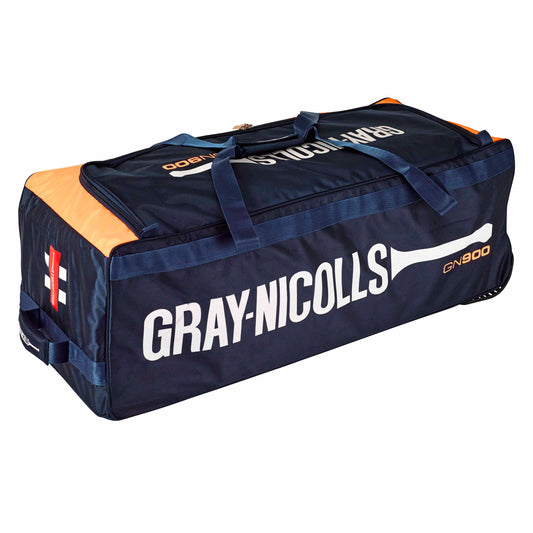 GRAY-NICOLLS -GN 900 WHEEL BAG NAVY/ORANGE