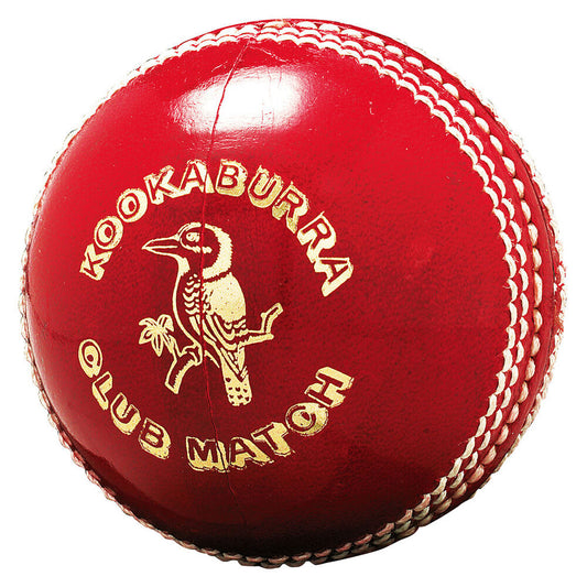 KOOKABURRA CLUB MATCH 156g SENIOR CRICKET BALL RED