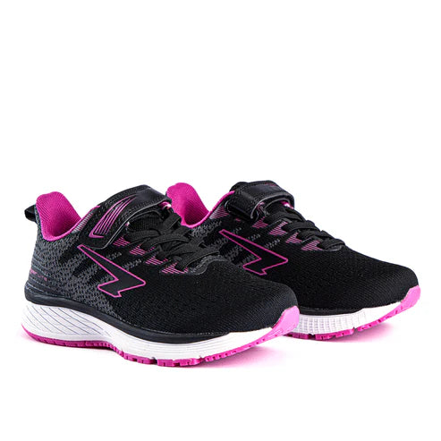 SFIDA Acute Girls Velcro Running Shoe Black/Fuchsia