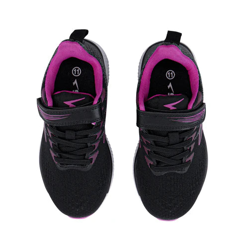 SFIDA Acute Girls Velcro Running Shoe Black/Fuchsia