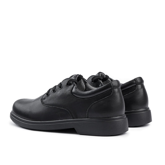SFIDA Class Senior Lace School Shoes - Black