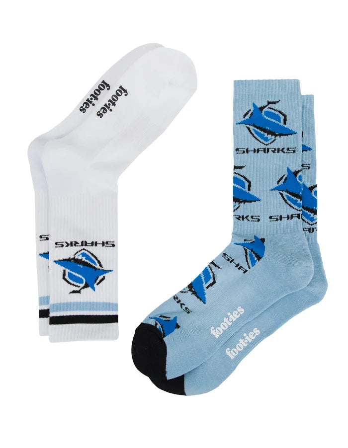 SHARKS HERITAGE SNEAKER SOCKS 2 PACK