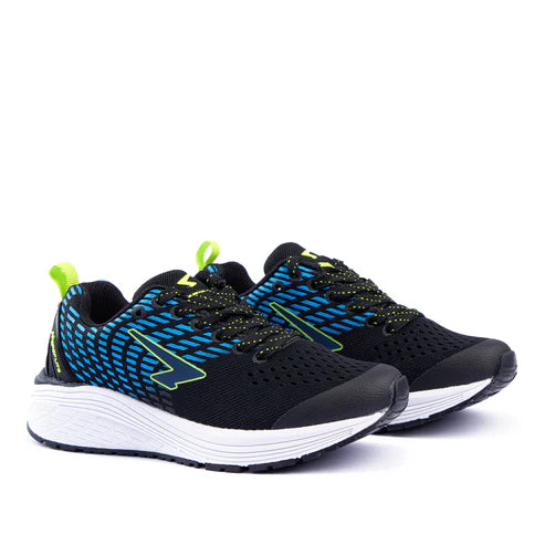 SFIDA Monsoon Boys Running Shoe Black/Blue/Lime