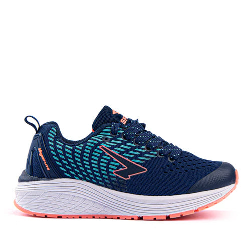 SFIDA Monsoon Girls Running Shoe Navy/Mint/Coral