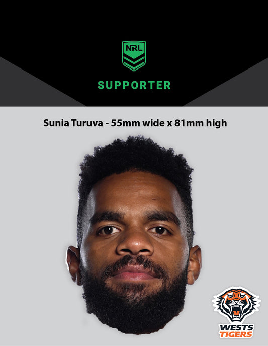 WESTS TIGERS SUNIA TURUVA STICKER