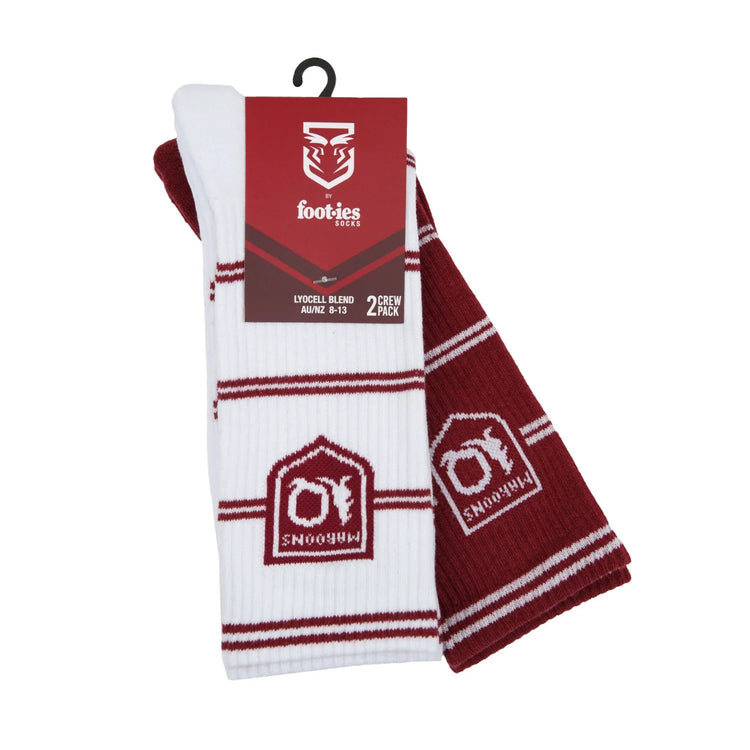 MAROONS ALL OVER STRIPE SNEAKER SOCK 2 PACK