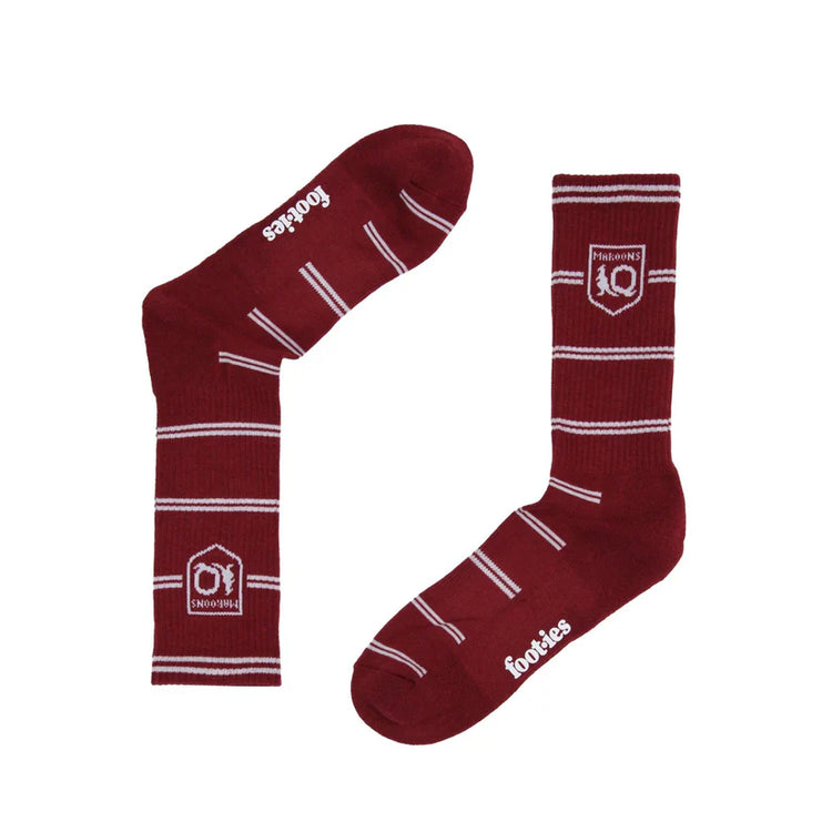 MAROONS ALL OVER STRIPE SNEAKER SOCK 2 PACK