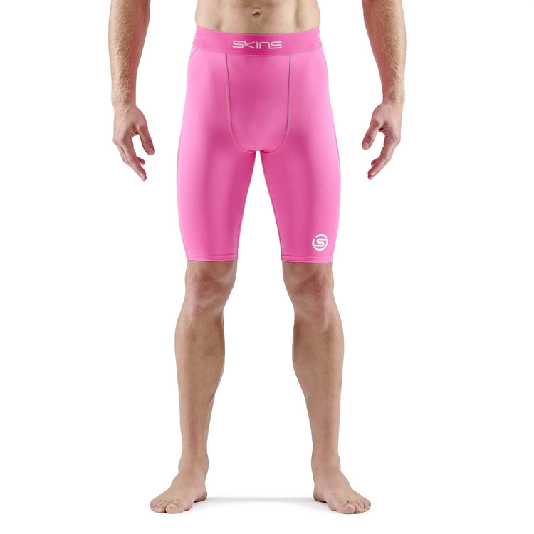 SKINS MENS SERIES 1 HALF TIGHTS PINK