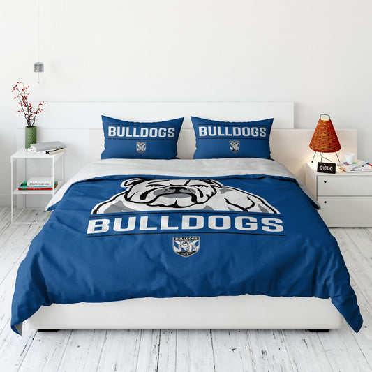 BULLDOGS QUEEN QUILT COVER SET