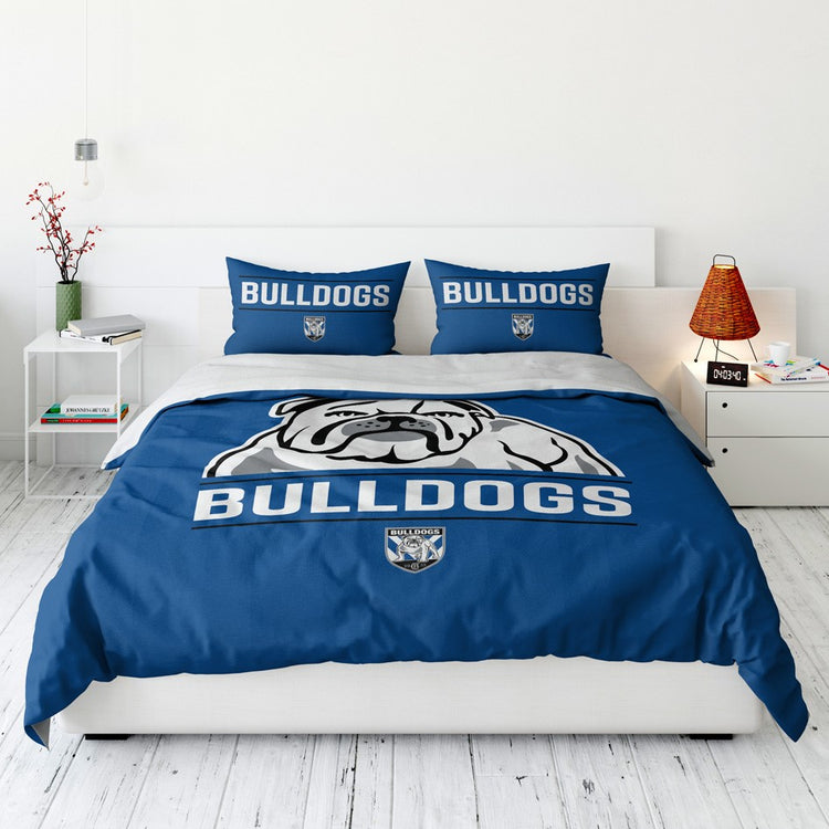 BULLDOGS QUEEN QUILT COVER SET