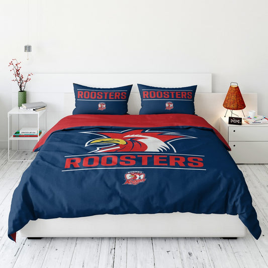 ROOSTERS QUEEN QUILT COVER SET
