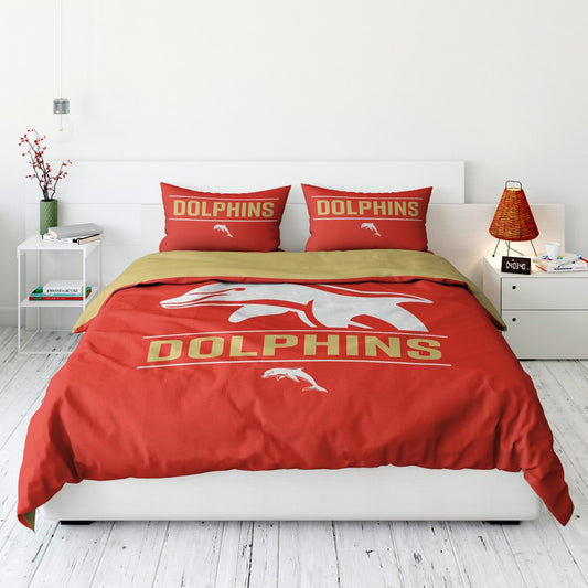 DOLPHINS QUEEN QUILT COVER SET