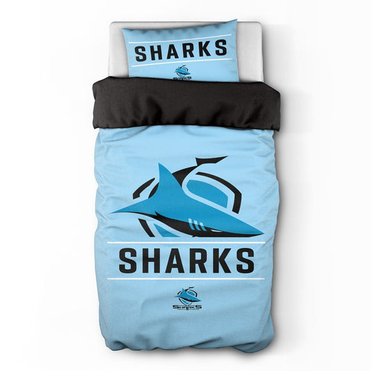 SHARKS SINGLE QUILT COVER SET