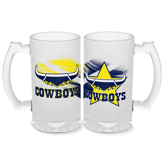 COWBOYS STEIN FROSTED GLASS