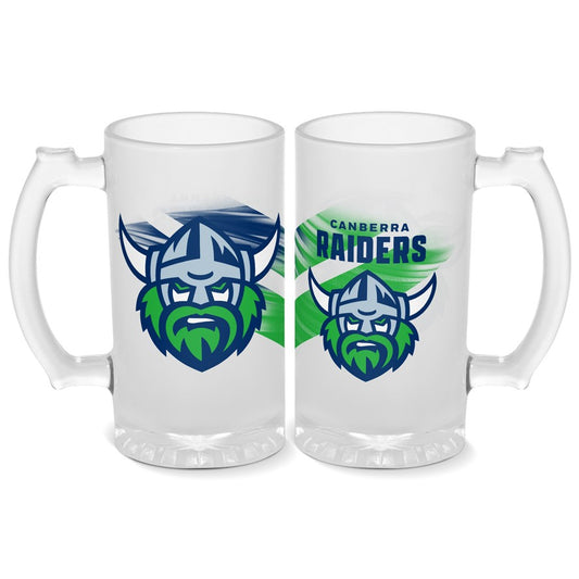 RAIDERS STEIN FROSTED GLASS