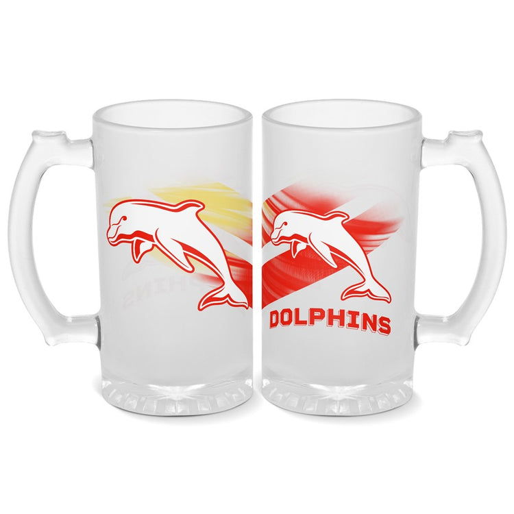 DOLPHINS STEIN FROSTED GLASS