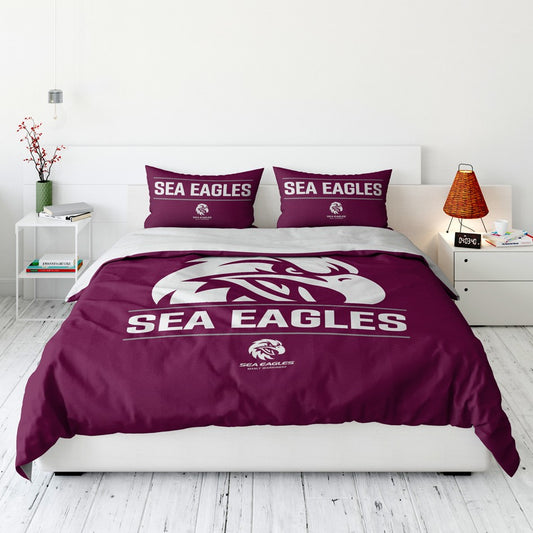 MANLY SEA EAGLES QUEEN QUILT COVER SET